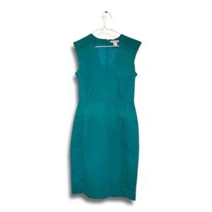 H&M Green Sleeveless Dress/zip In The Back, Size 4